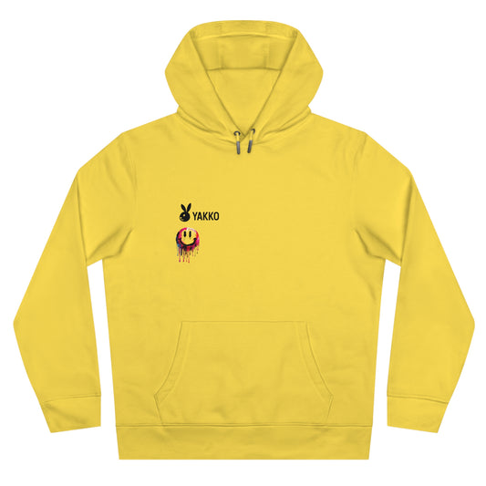 Sudadera Smiley Derretido | Hoodie Amarillo Estilo Streetwear | Arte Urbano | Goteo de Colores