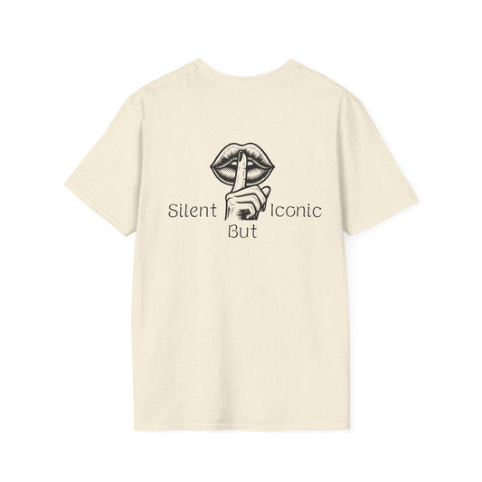 Camiseta "Silent But Iconic" | Labios Silencio Diseño Minimalista | Playera Blanca Unisex | Estilo Discreto con Actitud