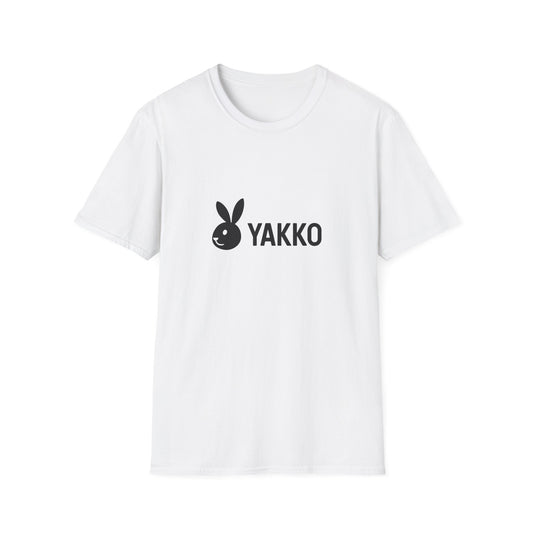 Camiseta "YAKKO" Logo Minimalista | Playera Blanca Unisex | Conejo Estilizado | Básico Esencial Casual