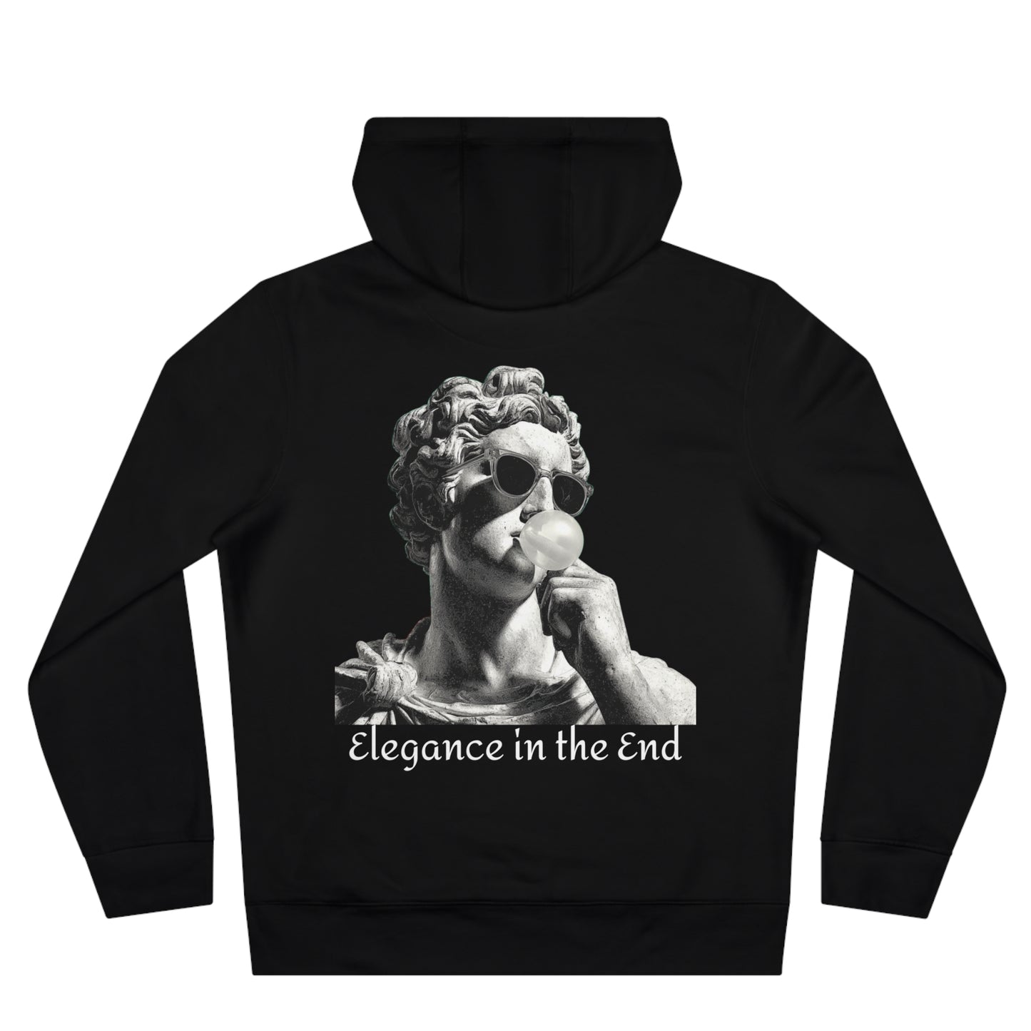 Sudadera "Elegance in the End" | Hoodie Estatua Grecorromana con Chicle | Estilo Urbano Clásico | Arte Rebelde