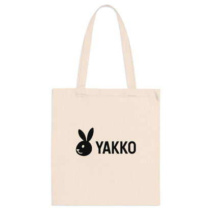 Tote Bag "YAKKO" Logo Minimalista | Bolso de Tela de Algodón Ecológico | Bolsa Reutilizable Natural | Estilo Urbano Versátil