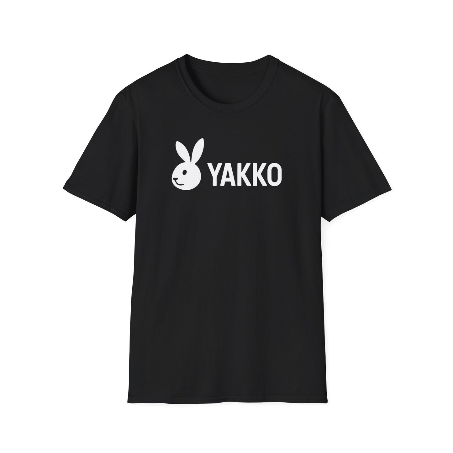 Camiseta Básica "YAKKO" Logo Conejo | Playera Unisex Minimalista Negra | Estilo Urbano Casual
