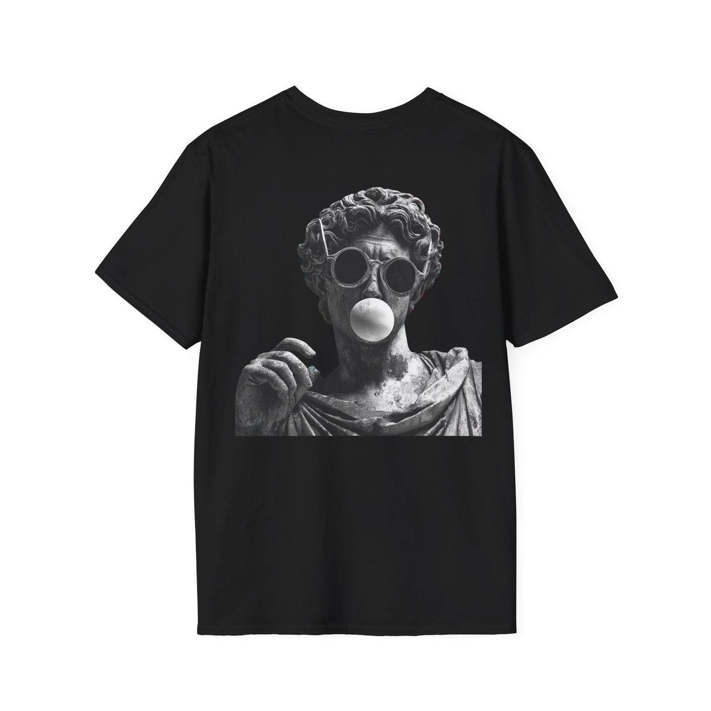 Camiseta Estatua "Estilo Renacentista Urbano" | Playera Clásica con Gafas y Chicle | Arte Pop Moderno | Diseño Rebelde