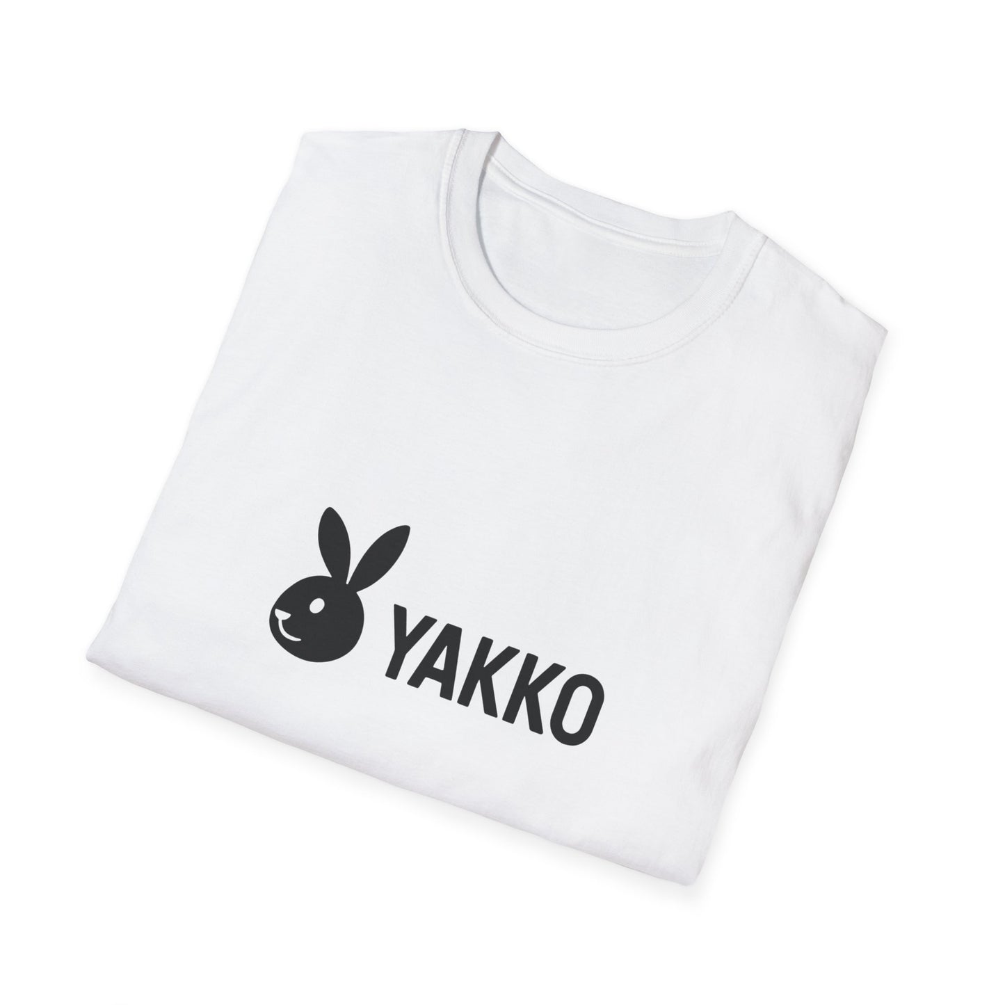 Camiseta "YAKKO" Logo Minimalista | Playera Blanca Unisex | Conejo Estilizado | Básico Esencial Casual