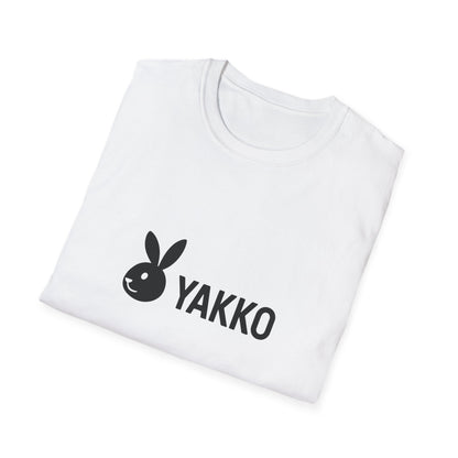 Camiseta "YAKKO" Logo Minimalista | Playera Blanca Unisex | Conejo Estilizado | Básico Esencial Casual
