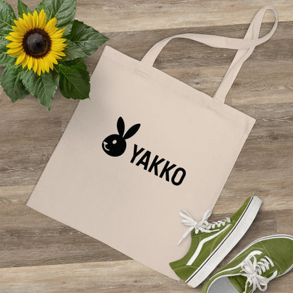 Tote Bag "YAKKO" Logo Minimalista | Bolso de Tela de Algodón Ecológico | Bolsa Reutilizable Natural | Estilo Urbano Versátil