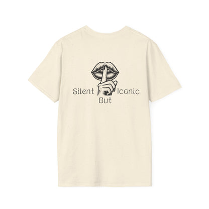 Camiseta "Silent But Iconic" | Labios Silencio Diseño Minimalista | Playera Blanca Unisex | Estilo Discreto con Actitud