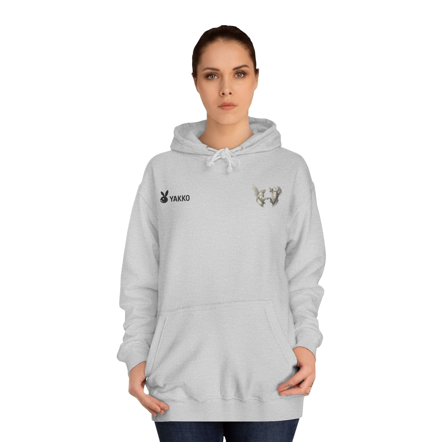 Sudadera "Pacto Celestial-Infernal" | Hoodie Ángel y Demonio Dándose la Mano | Equilibrio Dualidad | Arte Gótico Vintage