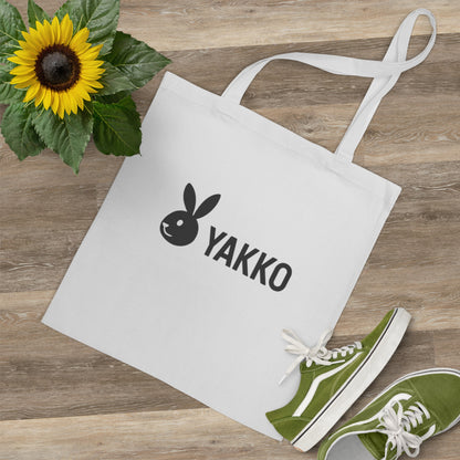 Tote Bag "YAKKO" Logo Minimalista | Bolso de Tela de Algodón Ecológico | Bolsa Reutilizable Natural | Estilo Urbano Versátil