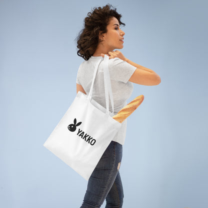 Tote Bag "YAKKO" Logo Minimalista | Bolso de Tela de Algodón Ecológico | Bolsa Reutilizable Natural | Estilo Urbano Versátil