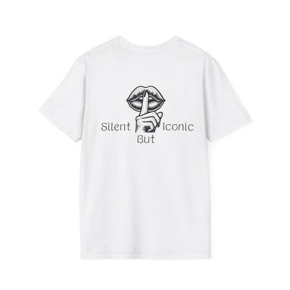 Camiseta "Silent But Iconic" | Labios Silencio Diseño Minimalista | Playera Blanca Unisex | Estilo Discreto con Actitud